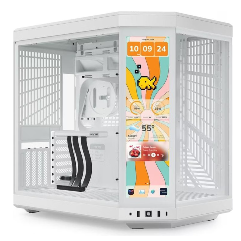 Hyte Y70 Touch Infinite Midi Tower weiss mit Touch Monitor