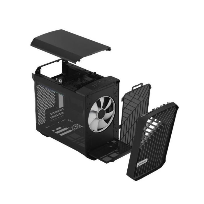 Fractal Design Torrent Nano, Mini Case, schwarz mit Window und RGB Lüftern