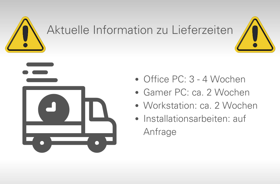 Aktuelle Lieferzeiten
